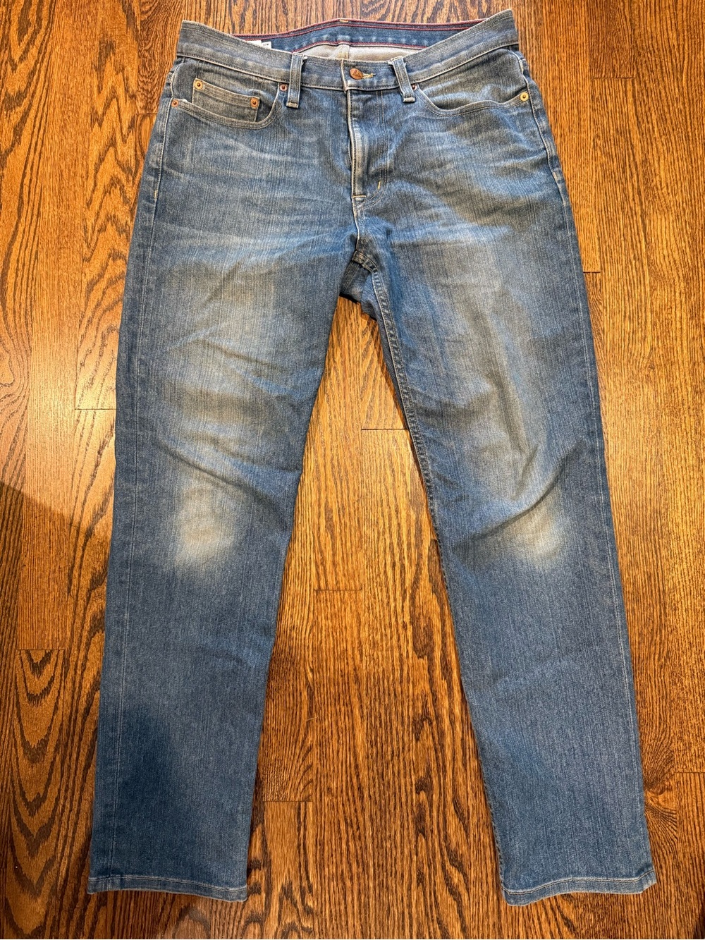 American Giant Men's Slim Straight Blue Jeans